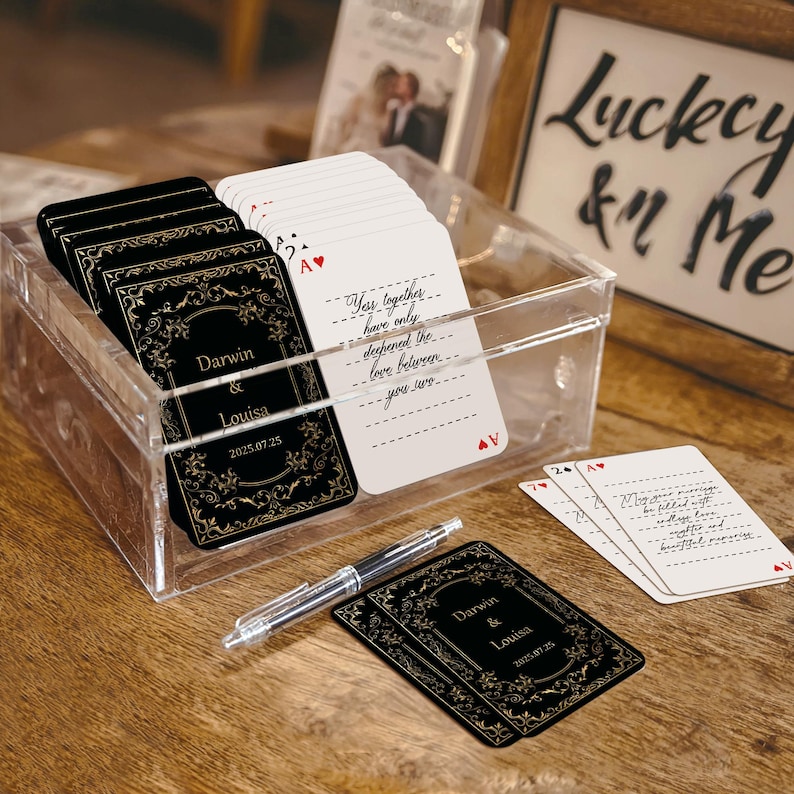 Custom Wedding Guest Book Playing Cards: Unique Keepsake - Etsy