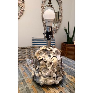 Coastal Living ~ Table Lamp ~ Oyster Shell Base ~ Artisan Crafted ~ #2