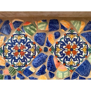 Artisan Crafted Hostess Serving Tray ~ Mosaic Art ~ Talavera Tile & Ceramics