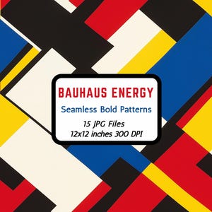 Motivi senza soluzione di continuità con l'energia Bauhaus - Carta digitale astratta e audace in stile De Stijl, sfondi geometrici per album di ritagli