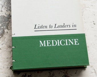 1963 LEADERS in MEDICINE Vintage Lined Notebook Journal