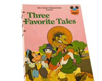 1975 GOOFY DONALD & MICKEY Vintage Notebook Journal