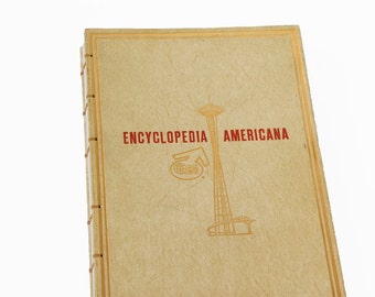 1962 ENCYCLOPEDIA AMERICANA Vintage Notebook Journal