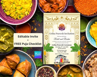 Griha Pravesh Invitation: Indian Housewarming Invite (Digital)