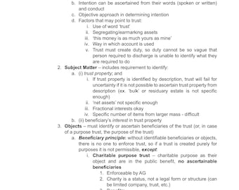 SQE Trusts Law for SQE Prep Law Notes SQE1 FLK1 FLK2