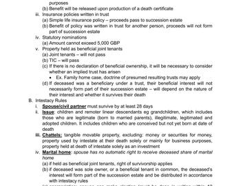 SQE Wills and Administration of Estates for SQE Prep Law Notes SQE1 FLK1 FLK2