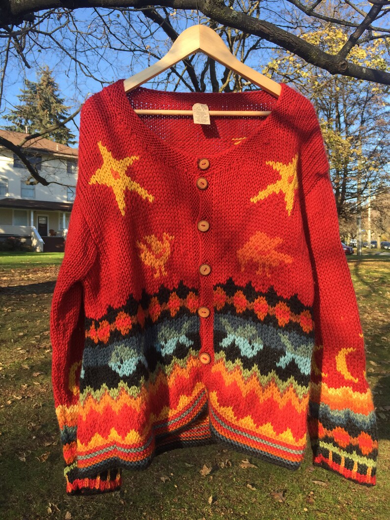 Vintage wool cardigan by Emma Klaveness Made in Canada