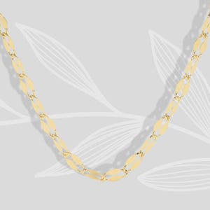 Twist Marquise Chain Necklace 14K Gold Dainty Jewelry Chain Necklace Minimalist Figaro Necklace Tiny Unique Delicate Everyday Simple