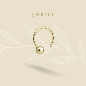 Boucles d'oreilles en or massif 14 carats à une boule