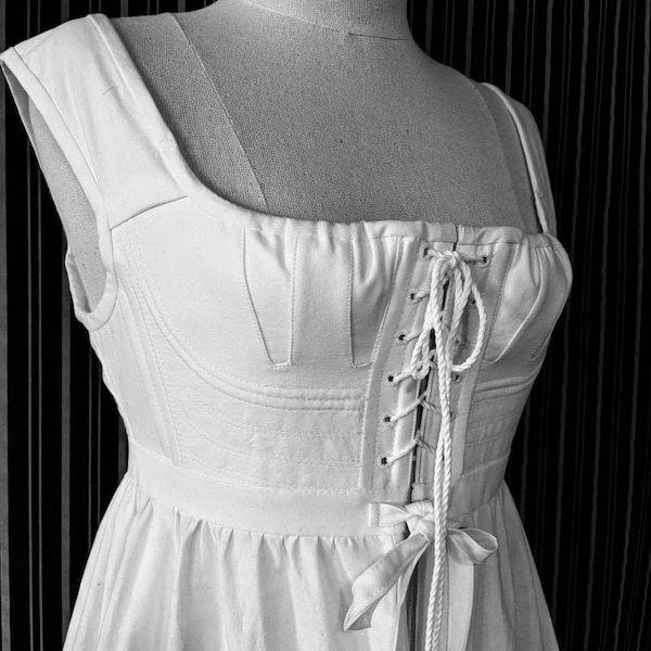 Corded Regency Short Stay/Petticoat combined