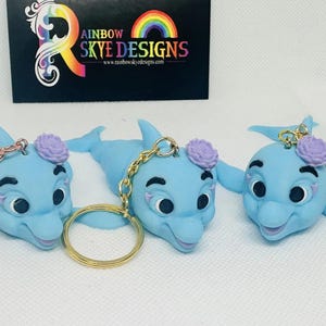 Dolphin Keychain 3D Printed