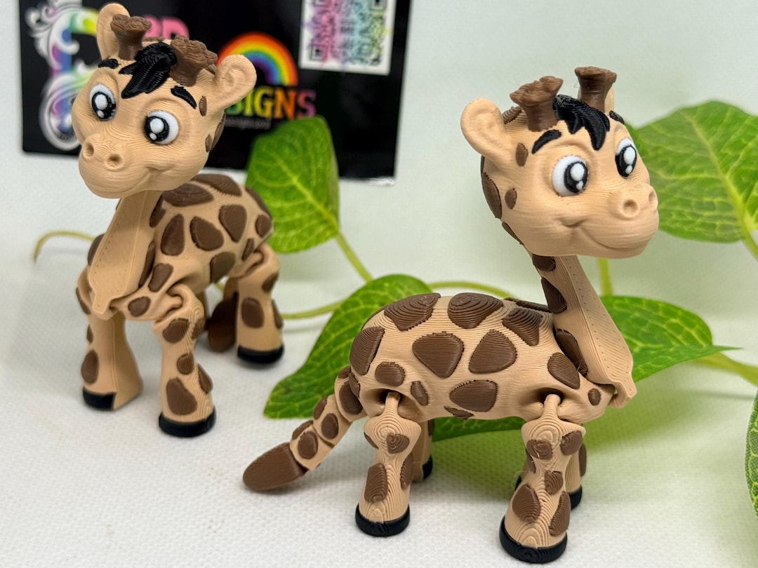 Poseable 3D Printed Giraffe – Articulated Animal Desk Buddy - Etsy
