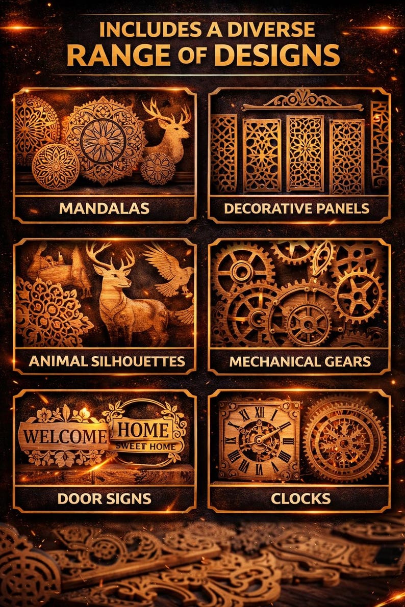 10,000+ CNC Router Files Bundle – Mega CNC Design Pack for Laser ...
