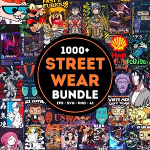 1000+ Latest Streetwear Bundle |PNG,AI,SVG| Tshirt Bundle | T-Shirt Print Design | Hip Hop T-Shirt | Pop Culture | T-Shirt Pod Design