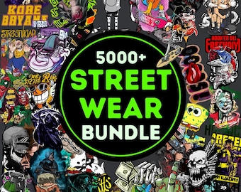5000+ Latest Streetwear Bundle |PNG,AI,SVG| Tshirt Bundle | T-Shirt Print Design | Hip Hop T-Shirt | Pop Culture | T-Shirt Pod Design