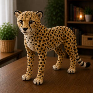 Realistic Cheetah Crochet Pattern PDF, Amigurumi Safari Cat Tutorial (Digital Download)