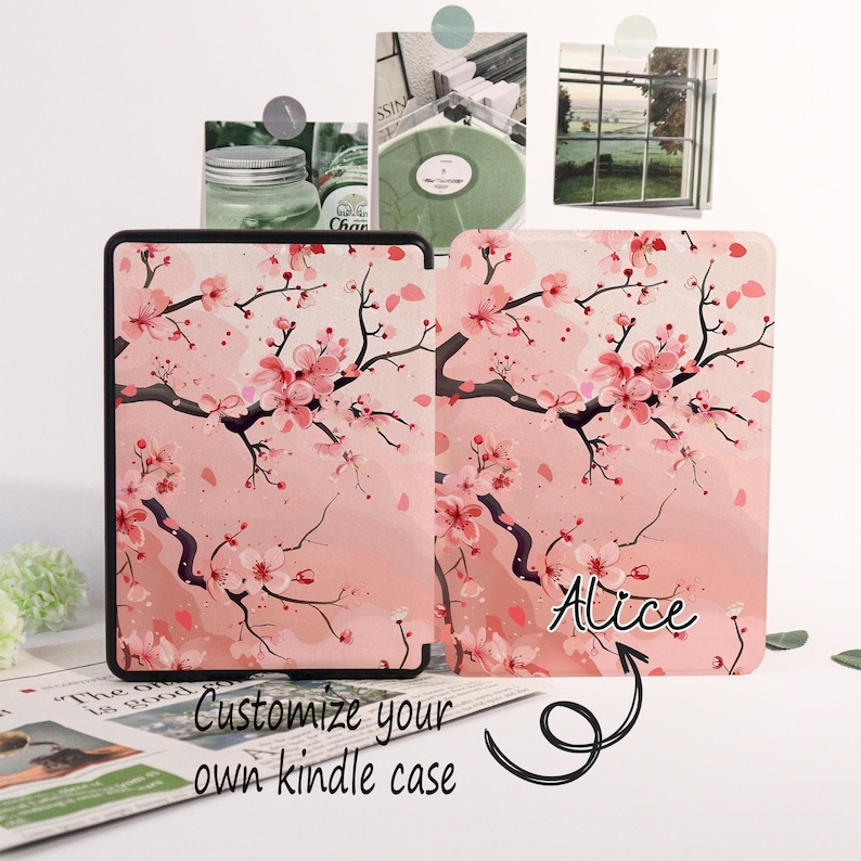 Pink Cherry Blossoms Kindle Case,kobo Cover,auto Wake/sleep Case for ...