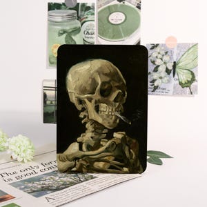 Retro Van Gogh Skull Kindle Case ,Auto Wake/Sleep Case for Kindle 11th Gen 2024 Cover,Paperwhite 2021 Cover 6.8" Case,Bookish Gift