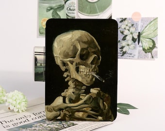 Retro Van Gogh Skull Kindle Case ,Auto Wake/Sleep Case for Kindle 11th Gen 2024 Cover,Paperwhite 2021 Cover 6.8" Case,Bookish Gift