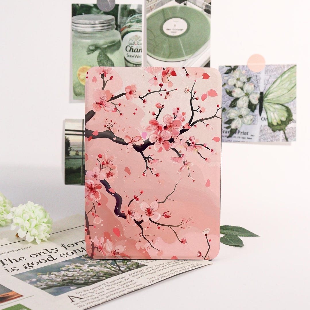 Pink Cherry Blossoms Kindle Case,kobo Cover,auto Wake/sleep Case for ...
