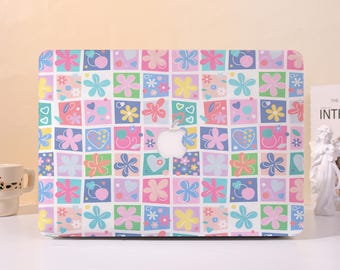 Etui na Macbooka Air z motywem kwiatów cukrowych | Twarde etui na laptopa Macbook Air 11/13/15 Pro 13/14/15/16 | Etui na laptopa, prezent dla przyjaciela