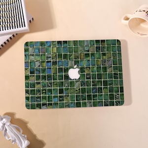 Grönt glaskonstfodral till Macbook Air | Hårt laptopfodral till Macbook Air 11/13/15 Pro 13/14/15/16 | Laptopfodral, present till vän