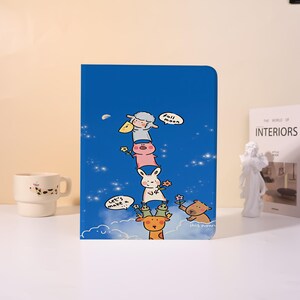 Starry Animal Stack iPad Case for iPad Air 7/6/5,iPad Pro,iPad Mini,iPad Case With Auto Wake/Sleep,Custom iPad Case,Gifts for friend