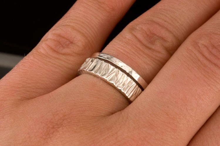Sterling Silver Wedding Rings Stackable Custom Made - Etsy