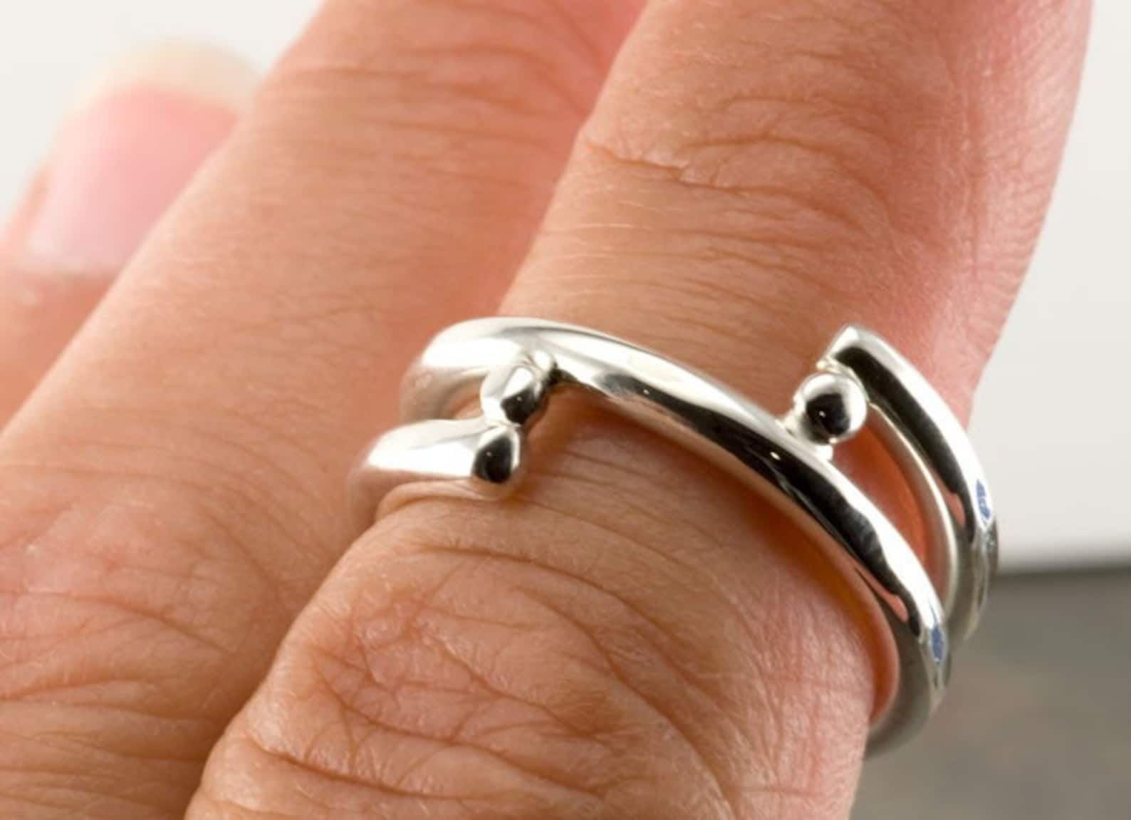 Simple Wrap Around Ring in Sterling Silver Etsy