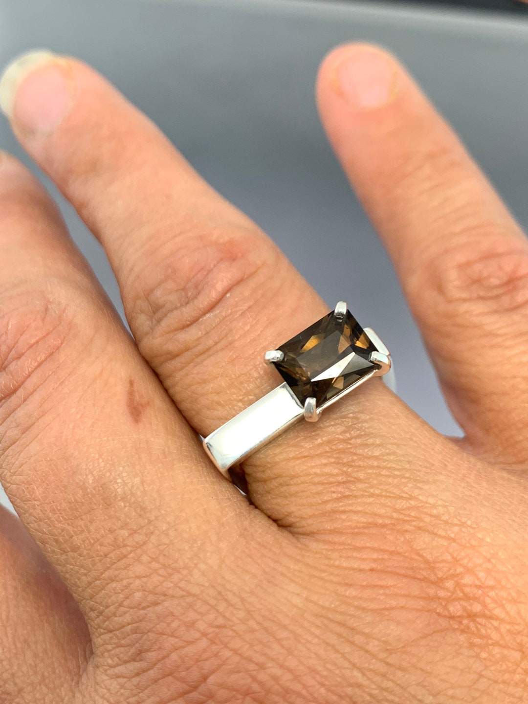 [COLD FRAME] ☆ / SMOKY QUARTZ CHUNKY SQUARE RING SMOKY QUARTZ CHUNKY SQUARE RING