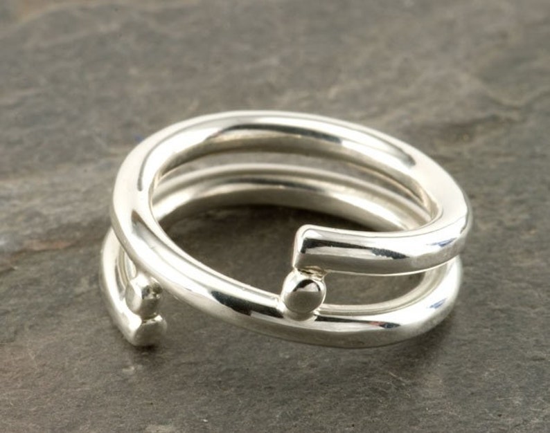 Simple Wrap Around Ring in Sterling Silver Etsy