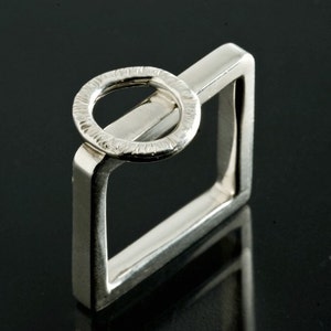 Sterling Circle on Square Ring