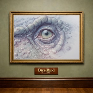 Dinosaur Eye Wall Art : Macro Prehistoric Detail, Realistic T-Rex Texture Illustration Nature Art (Digital Download)