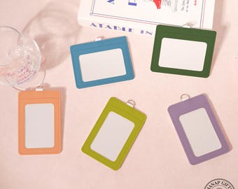Solid Color ID Holder,Customized Soft Badge Holder,Durable ID Card Case,Teacher Lanyard Accessory,Gift for School,Hospital,Office Essentials