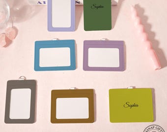 Customized Soft Badge Holder,Solid Color ID Holder,Durable ID Card Case,Teacher Lanyard Accessory,Gift for School,Hospital,Office Essentials