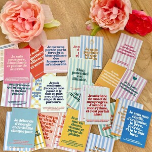 Jeu de 70 Cartes d’Affirmations Positives Pour Femmes - Francais - Bien-être au quotidien - estime de soi et loi d’attraction