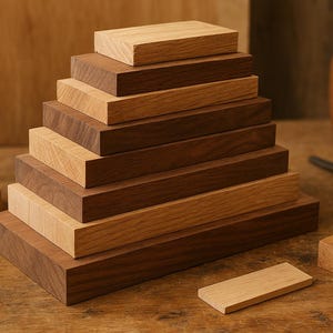 Scatola di legno di scarto – 2 kg | Scarti di legno massiccio per artigianato, tornitura e fai da te