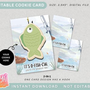 Cartão de biscoito para o dia dos pais, cartão de biscoito para pesca, cartão de pesca, cartão de biscoito para o dia dos pais, cartão de biscoito para o dia dos pais