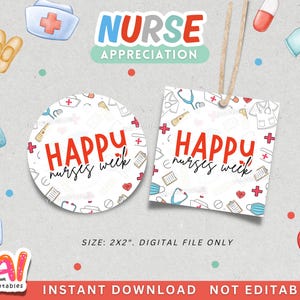 Nurse Appreciation Tag, Printable Nurse Appreciation Tag, Thank You Nurses Gift Tag, Happy Nurses Week Gift Tag, Nurse Gift Tag