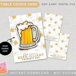 Vaderdagkoekjeskaart, Vaderdagbierkoekjeskaart, bierkoekjeskaart, Have a Beer-illiant Vaderdagkaart