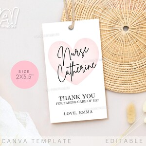 Editable Nurse Appreciation Tag, Printable Nurse Appreciation Tag, Thank You Nurses Gift Tag, Happy Nurses Week Gift Tag, Nurse Gift Tag