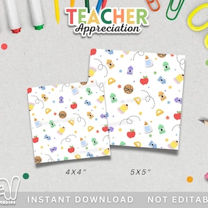 Teacher Appreciation Cookie Backer, Printable Teacher Appreciation Card, Printable Sugar Cookie Backing, Thank you for all you do Card
