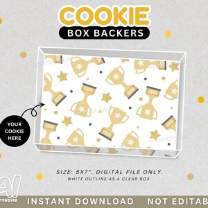 Suportes para caixa de Dia dos Pais, Suportes para troféus, Suportes para caixa para impressão, Cartão de biscoito para o melhor pai, Suporte para caixa de troféus