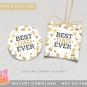Etiqueta del Día del Padre, Etiqueta imprimible del Día del Padre, Etiqueta de regalo del Día del Padre, Etiqueta del Mejor Papá, Etiqueta de Galletas, Etiqueta de Golosinas, Etiqueta de Trofeo