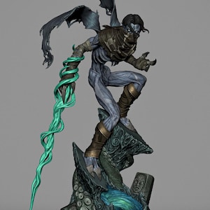 Raziel Legacy of Kain Soul Reaver Statue | 3D Printed Figure | Dark Fantasy Collectible | Gothic Display Model