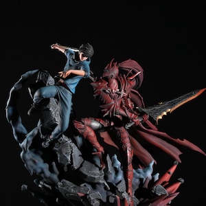 Sung Jin Woo Figure - Solo Leveling Figurine - Sung Jin Woo Statue Fan Gift - Solo Leveling Statue
