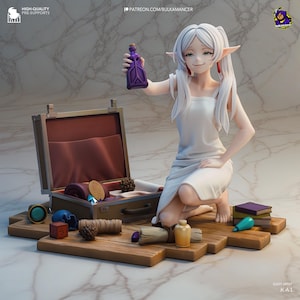Frieren Beyond Journey&#39;s End Figura / Estatua de Frieren / Figura de anime pintada a mano / Regalo de fan de Frieren