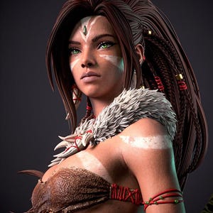 Nidalee Figure | League of Legends Collectible | Hand Painted Fan Art Statue | LOL Fan Gift