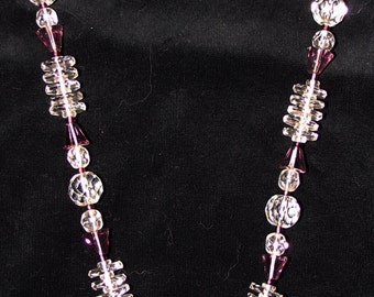 Vintage Mid Century Glass Choker Necklace