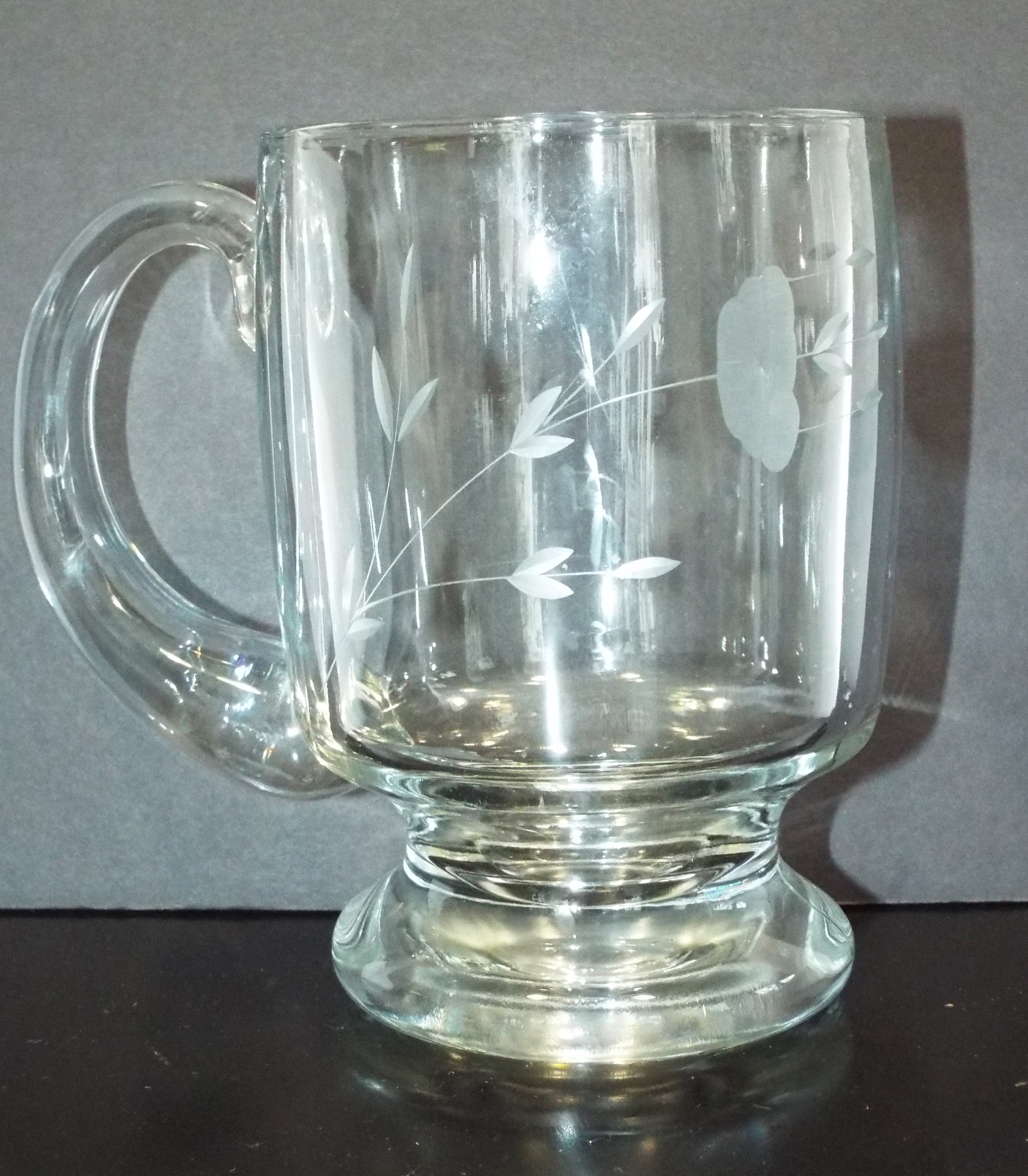 Princess House 565 Large Footed Crystal Mug Etsy